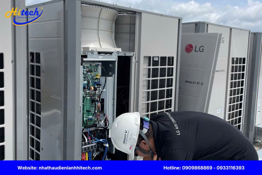 Quy trình lắp đặt điều hòa trung tâm VRV văn phòng tại HITECH