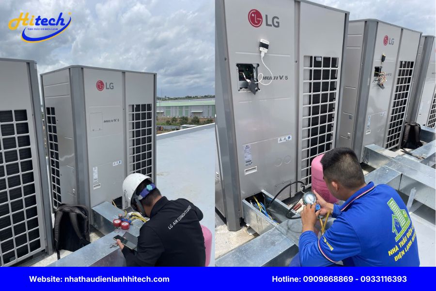 Quy trình lắp đặt máy lạnh trung tâm VRV tại Bến Tre tại HITECH